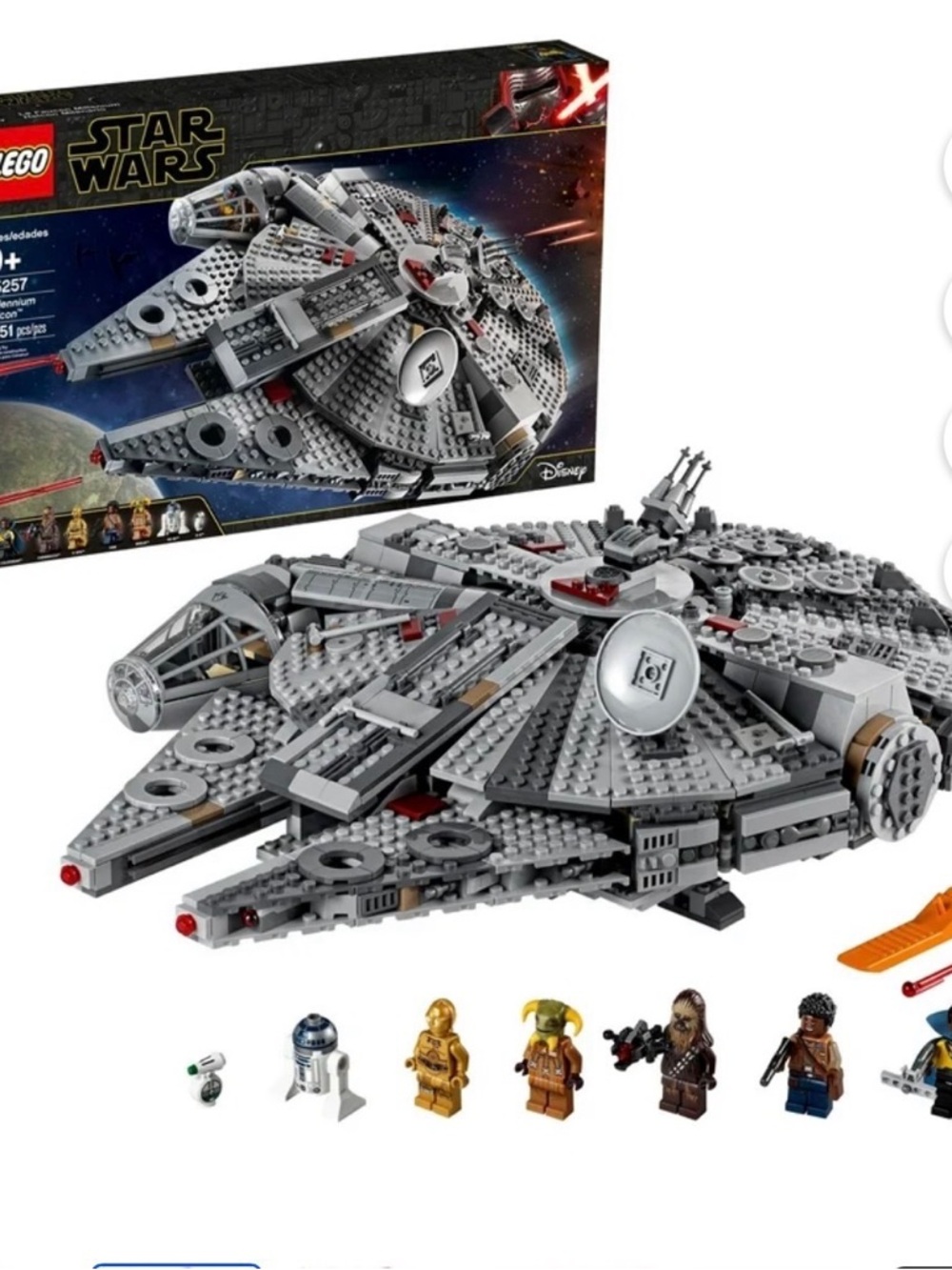 Lego Star Wars Millennium Falcon in Gray with Red Accents